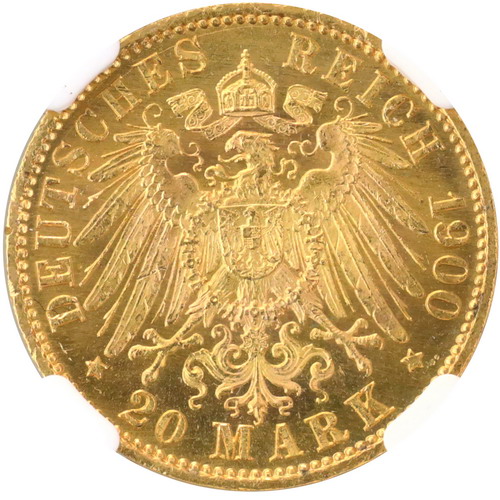 ドイツ　2マルク　1901 【NGC MS64】　世界コイン ドイツ 2マルク 1901 【NGC MS64】 世界コイン